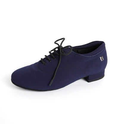 Dark Blue Fabric Men's Ballroom Dance Shoes