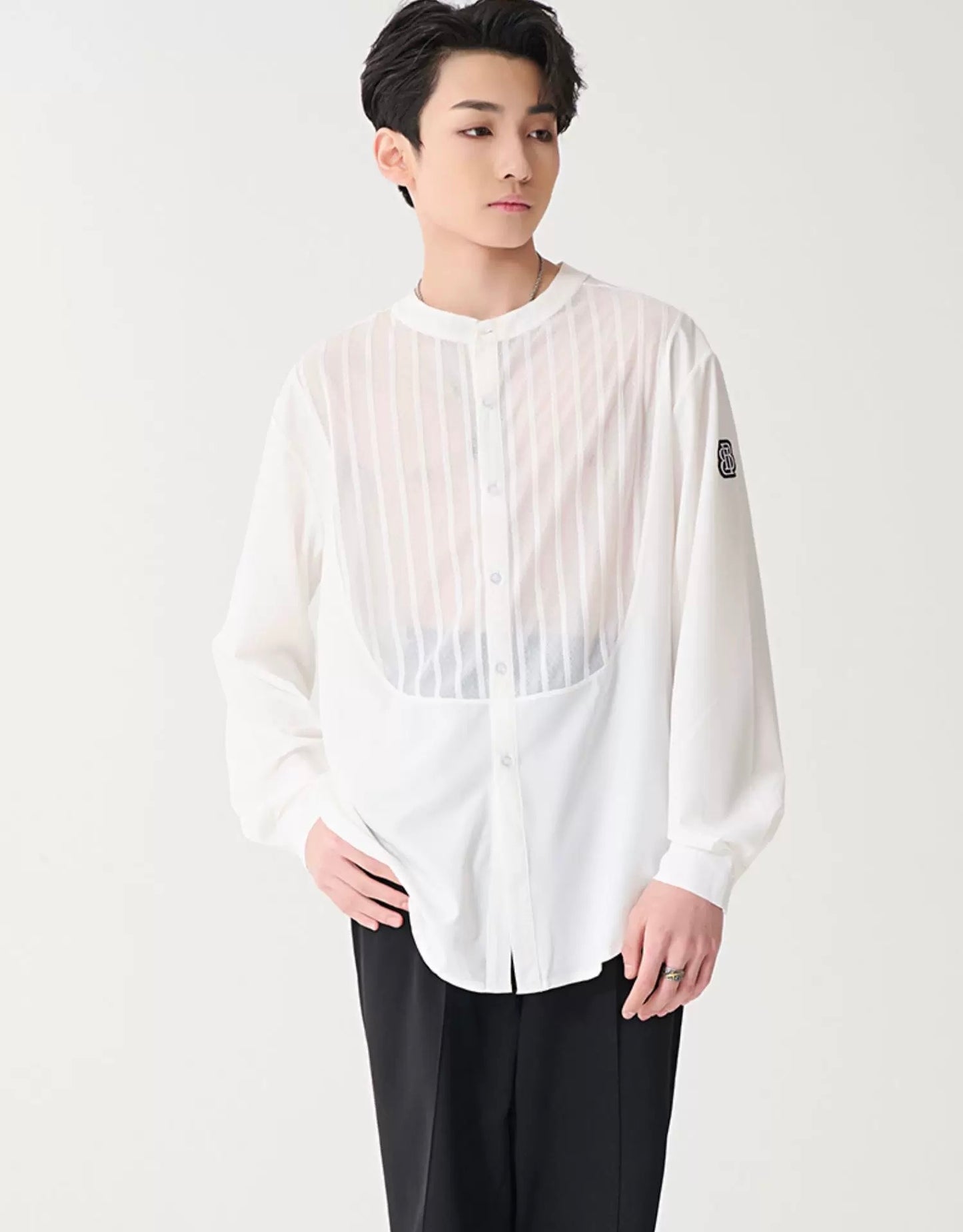 BOBO.L006MTE MENS OVERSIZE SPECIAL DESIGNED LATIN SHIRT