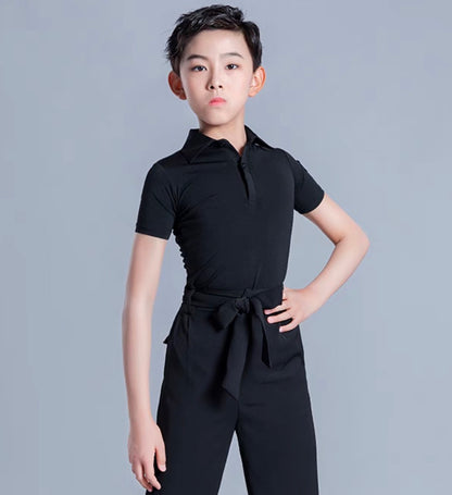 MLX.L9121 BOYS LATIN BALLROOM SEMI-SLEEVE SHIRT