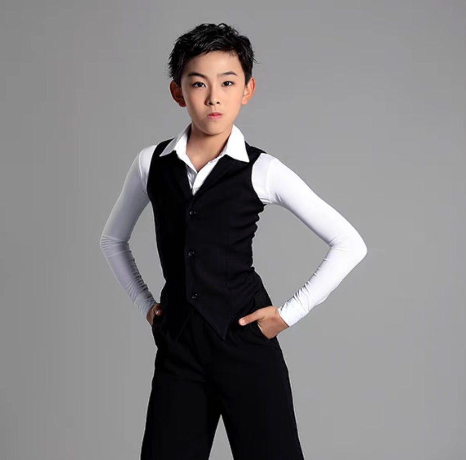 MLX.B8701 BOYS LATIN BALLROOM WAIST COAT