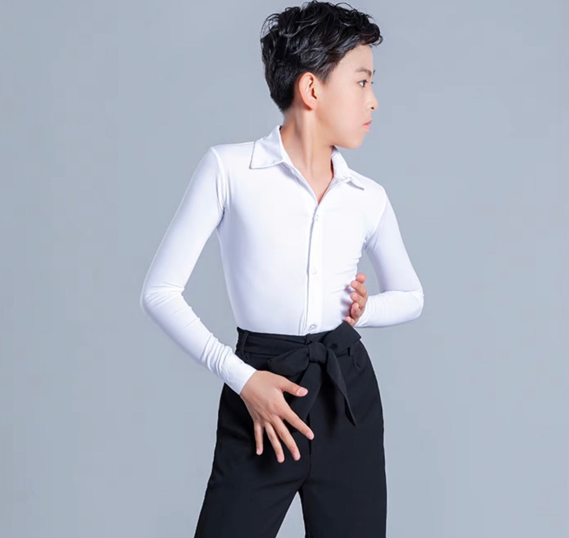 MLX.L9108 BOYS LATIN BALLROOM COMPETITION PRACTICE SHIRT