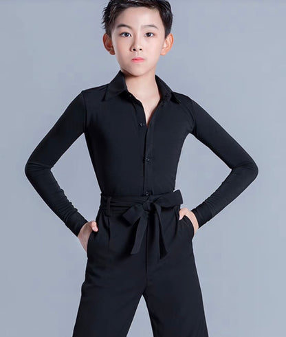 MLX.L9108 BOYS LATIN BALLROOM COMPETITION PRACTICE SHIRT