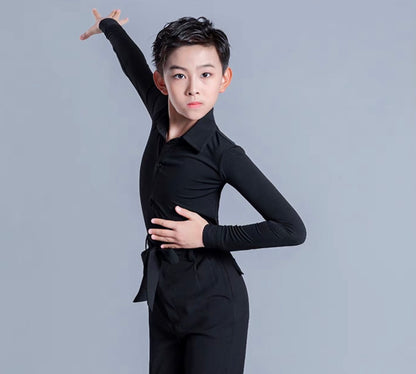 MLX.L9108 BOYS LATIN BALLROOM COMPETITION PRACTICE SHIRT